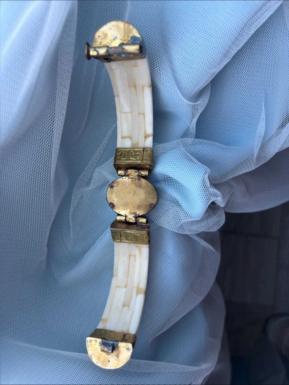 Vintage Ethnic Bone Bracelet India 19th Century